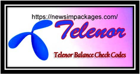 Telenor Balance Check Codes