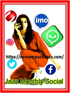 Jazz Warid Monthly Whatsapp, Facebook, Imo Social SMS Internet Package