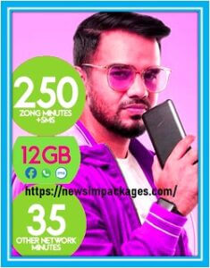 Zong Monthly Social Bundle All In One Offer Package