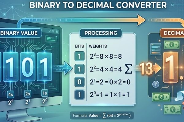 Decimal to Binary converter Calculator Online Free