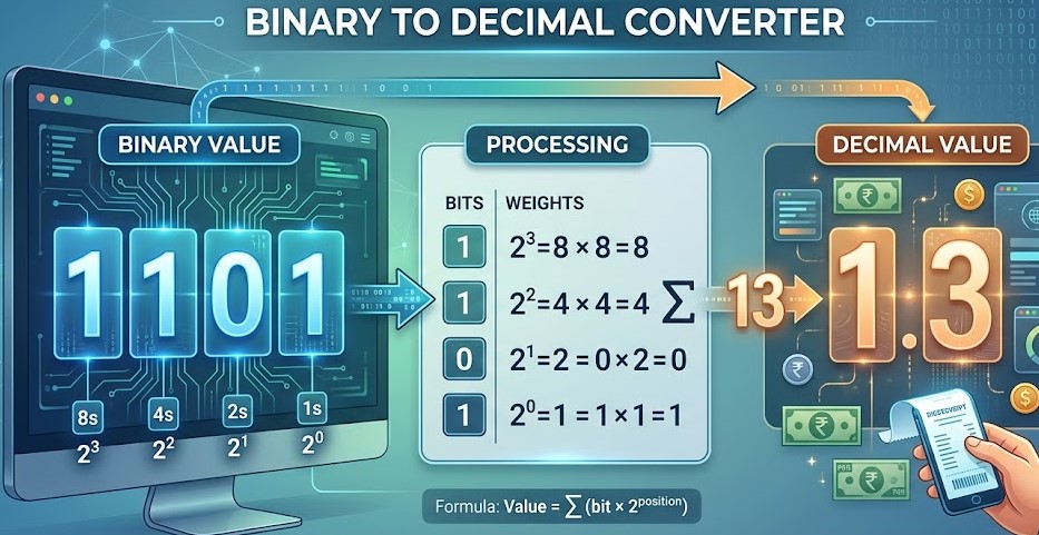 Decimal to Binary converter Calculator Online Free